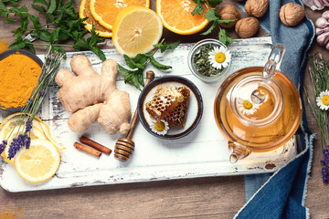 Healthy food immune boosting selection.