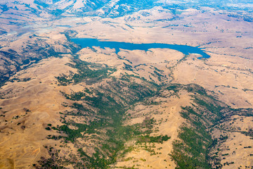 Fototapeta na wymiar Aerial view of the San Antonio Reservoir