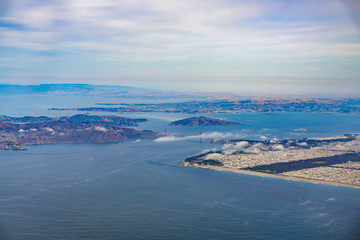 Fototapeta na wymiar Aerial view of the San Francisco downtown area