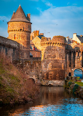 Medieval Fougeres castle in Brittany, France.