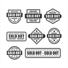 badge Soldout  vector design collection