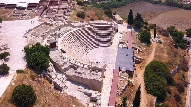 Ancient Kurion aerial 4k