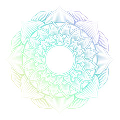 flower color mandala decorative ornament