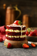 red velvet holiday cake for valentines day