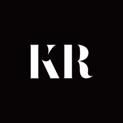 KR Logo Letter Initial Logo Designs Template