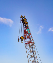 crane against blue sky