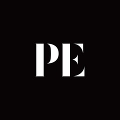 PE Logo Letter Initial Logo Designs Template