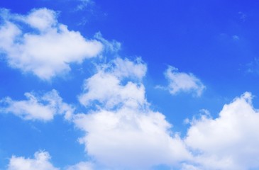 Obraz premium white cloud and blue sky background Nature Landscape.