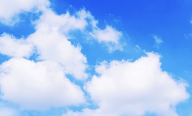 Naklejka na ściany i meble white cloud and blue sky background Nature Landscape.