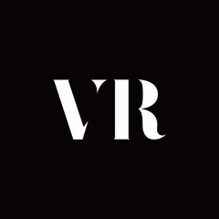 VR Logo Letter Initial Logo Designs Template