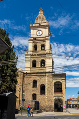 Fototapeta na wymiar Cochabamba, Bolivia 10-19-2019. Church in Cochabamba Bolivia