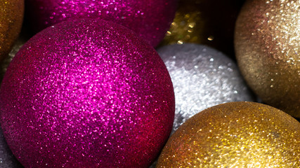 Christmas or New Year composition. Christmas decoration on abstract background.