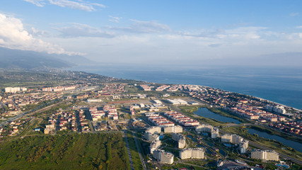 aerial view of the city sochi