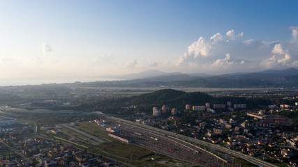 aerial view of the city. sochi