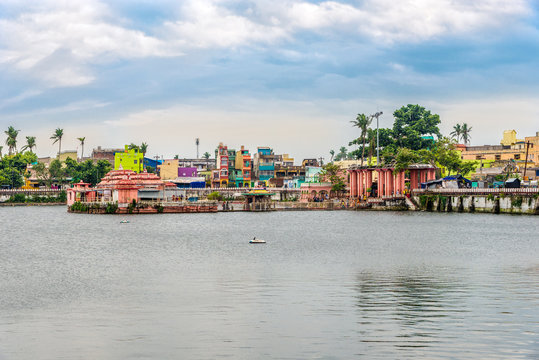 View At The Narendra Pokhari Tank In Puri - Odisha, India