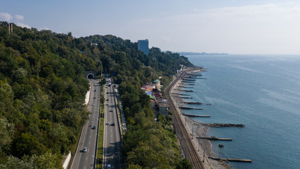 The resort city of Sochi from a bird's eye view