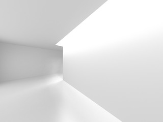 Obraz premium Futuristic White Architecture Design Background
