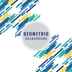 Abstract multicolor rounded shapes lines diagonal transition on white background