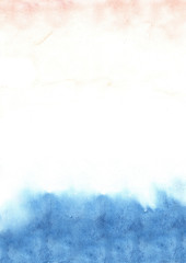 Obraz premium Abstract blue and pink grunge background watercolor hand painting.