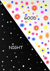 A unique good night message using illustration