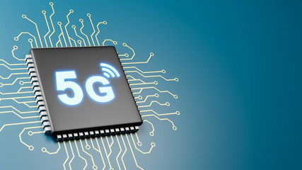 Computer Processor 5G Technology Concept
