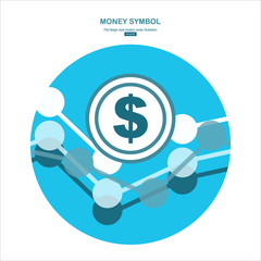 Money symbol.Dollars sign