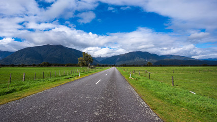 Fototapeta na wymiar Street View With Natural Scenery