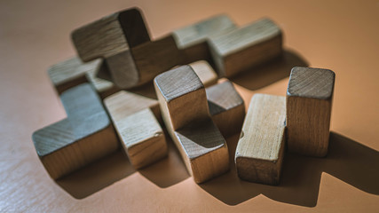 Classic Wooden Pieces Puzzle Game