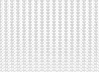 背景：青海波 和柄 模様 紋様 文様 日本 伝統 和風 波形 灰色 グレー