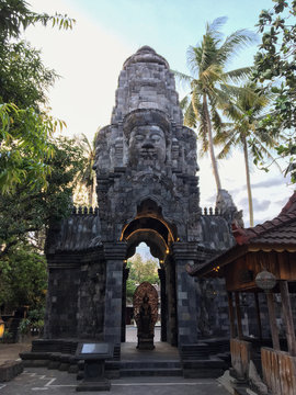 Old temple in yogyakharta, java indonesia near Borobudur temple