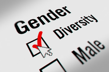 Diversity Checkbox Marking Survey. Checking Diversity Option on White Background. LGBT Concept