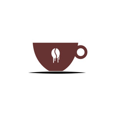 :abstract sign of cafe, vector template of cafeteria and bistro. Illustration design of monoline, minimalistic, simple logotype coffee. Vector icon cup with drink.