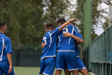 Obraz premium Partita di calcio del campionato giovanile.