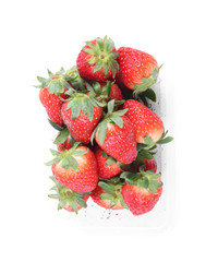 Fresh strawberry isolated on white background