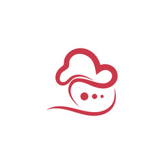 Hat chef logo creative template vector illustration