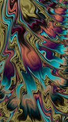 Artfully 3D rendering fractal background