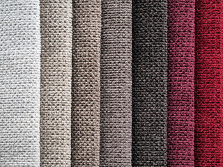 Fabrics for furniture of different colors as a texture and background