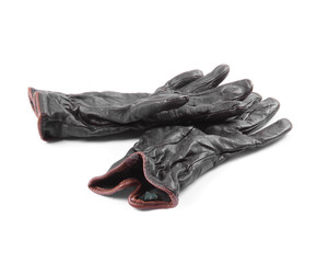 Black leather glove
