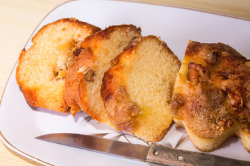 biscuit pieces on the tray