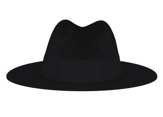 Black hat. vector illustration