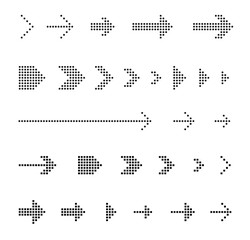 ドット柄 矢印アイコンセット 