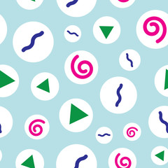 Seamless Pattern with Geometric Shapes