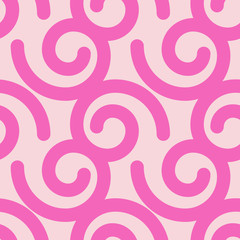 Seamless Pattern with pink spirals