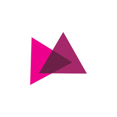 color triangle modern logo design