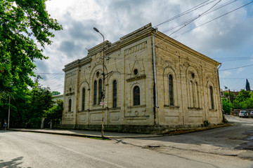 Fototapeta na wymiar Kutaisi, GEORGIA - JULY 10 2019: Exterior of the Kutaisi Great Synagogue