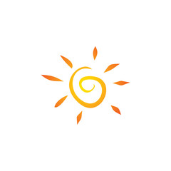 color sun art logo design