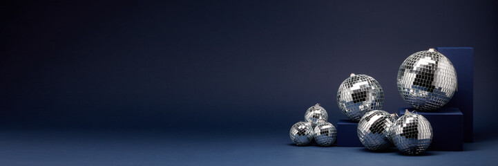 Abstract background with mirror balls