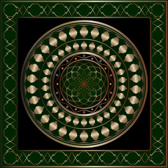 Decorative plate with ethnic pattern