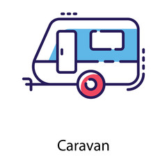  Caravan Flat Vector 