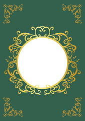 ゴールドフレーム　円形 01